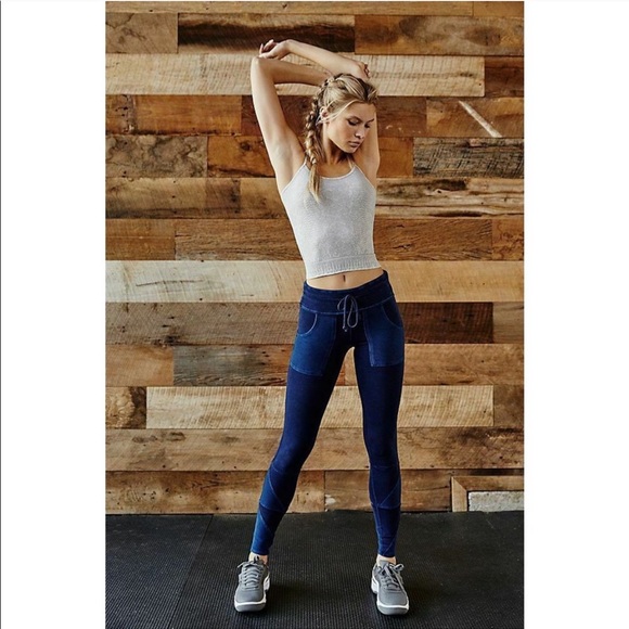 Free People Movement Kyoto Blue Leggings - Picture 2 of 8